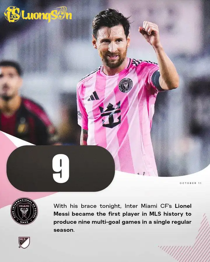 Tài khoản chính thức của MLS xác nhận thành tích của Messi (Ảnh: MLS Communications). Tài khoản chính thức của MLS xác nhận thành tích của Messi